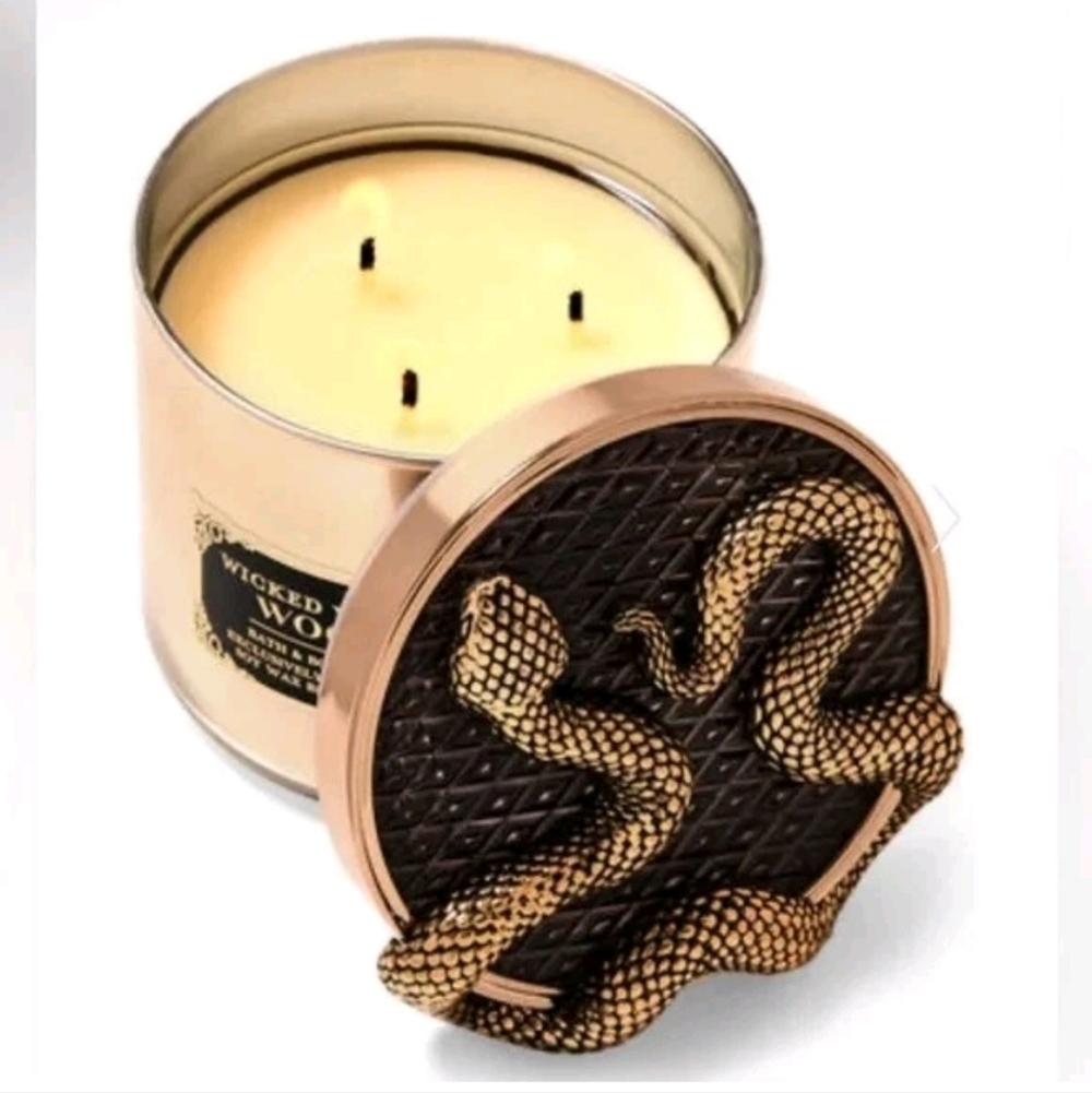 Bath & Body Works Wicked Vanilla Woods Limited Edition 3-wick Candle NWT